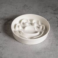 Elevated Ceramic Slow Feeder Bowl for Dogs Cats, Anti-Choking Maze Bowl with Iron Stand, Non-Slip Pet Food Bowl