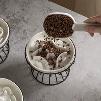 Elevated Ceramic Slow Feeder Bowl for Dogs Cats, Anti-Choking Maze Bowl with Iron Stand, Non-Slip Pet Food Bowl